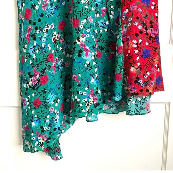 Saloni Aggie Silk Aymetrical Midi Dress size 6 - Picture 6 of 14